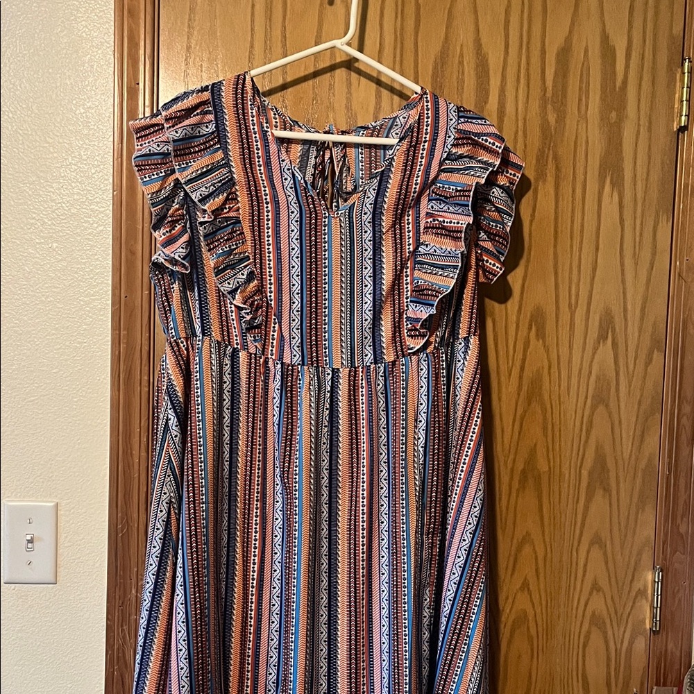 SHEIN Multicolor Striped Midi Dress
